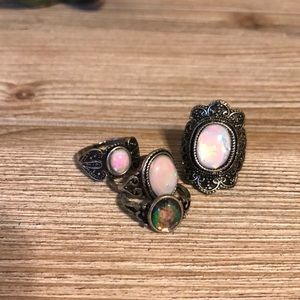 Iridescent Rings (4) Size 7-7 1/2